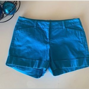 Mossimo Teal Cuffed Shorts